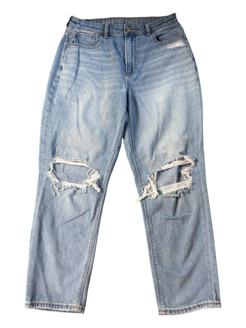 American Eagle Distressed Mom Jeans.  Size 10 Short
